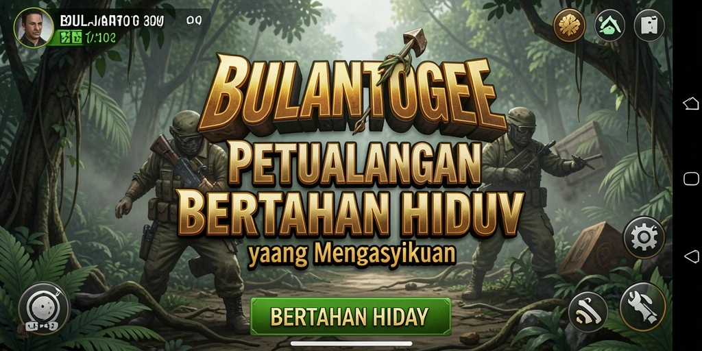 Tampilan antarmuka BULANTOGEL yang menarik dan intuitif.