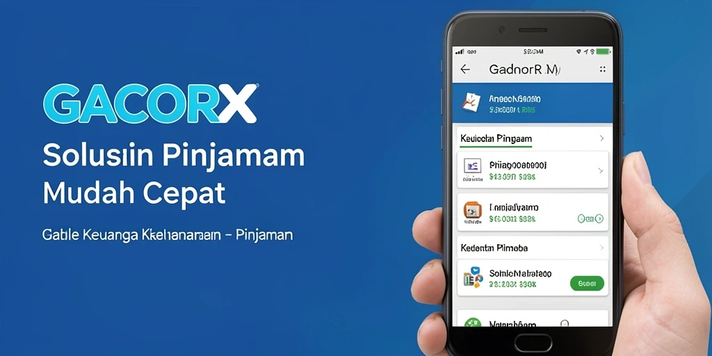 Antarmuka aplikasi GACORX untuk pengajuan pinjaman yang sederhana.