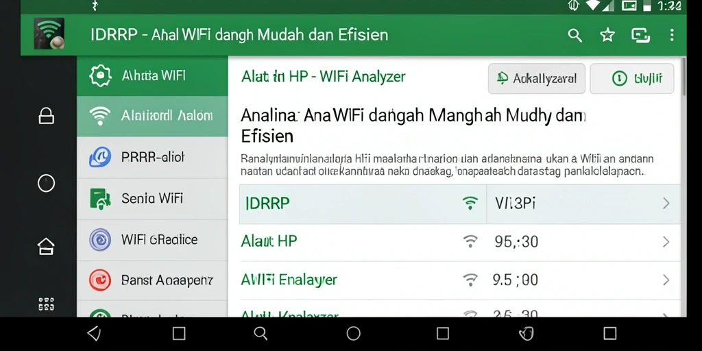Tampilan antarmuka IDRRP yang informatif untuk analisis WiFi.