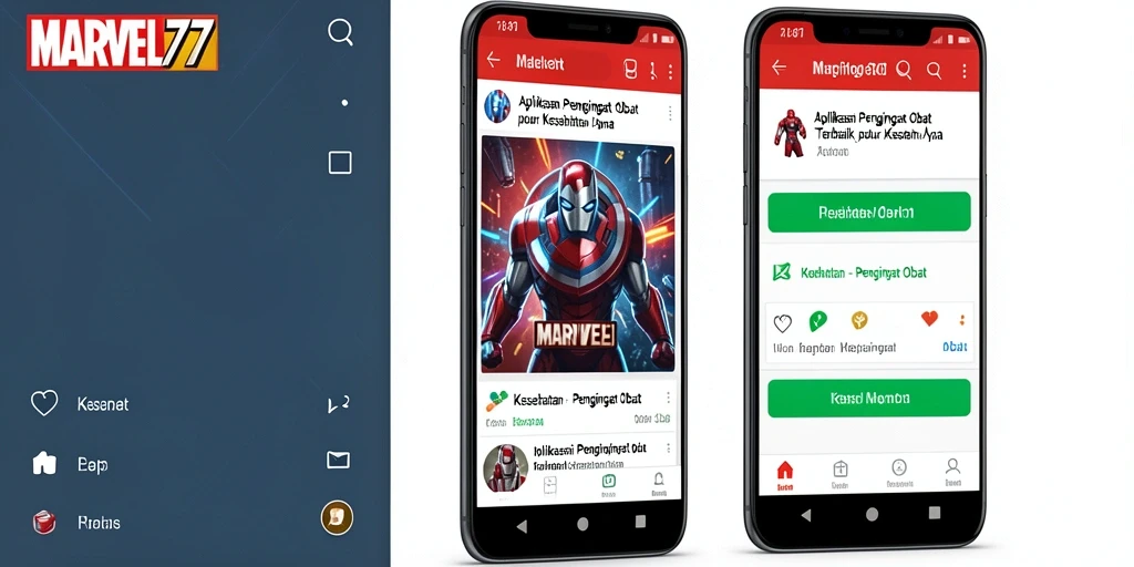 Tampilan antarmuka utama MARVEL77 yang ramah pengguna.
