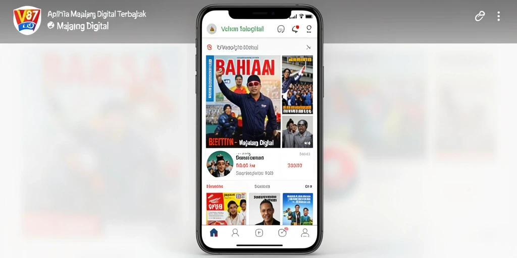 Tampilan antarmuka V87 yang menarik dan fungsional untuk Majalah Digital.