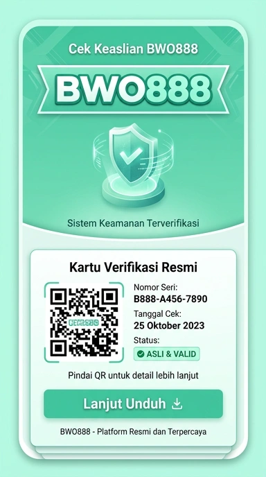 Tampilan kanal resmi bwo888